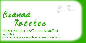 csanad koteles business card